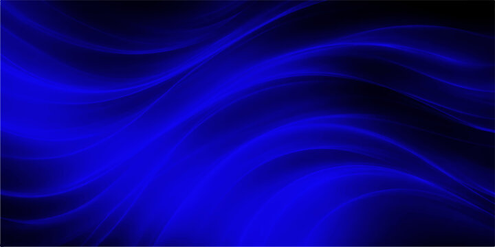 Smooth dark blue abstract background featuring flowing waves and glowing light patterns with a touch of purple energy and wavy curves for a modern motion texture design