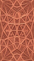 Naklejka premium Abstract geometric pattern in earth tones symmetrical design for background or decorative use