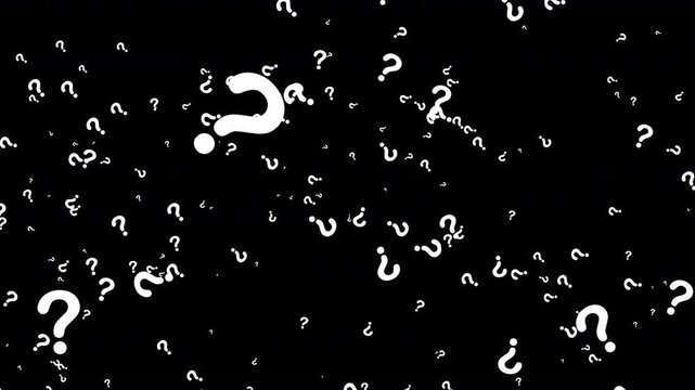 Loop animation featuring 3D question marks