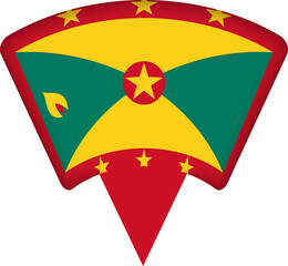 Grenada Flag Map Pin