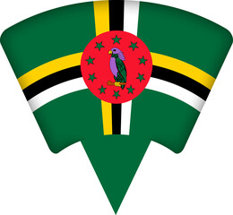 Dominica Flag Map Pin