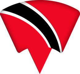 Trinidad and Tobago Flag Map Pin