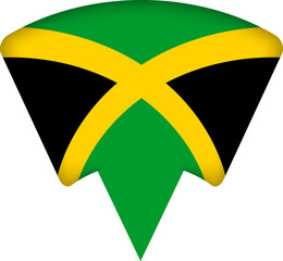 Jamaica Flag Map Pin
