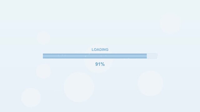 Hud animation for web designer in scifi space showing loading process with progress bar and background