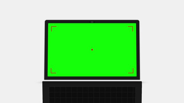 Laptop Screen Green Screen With Tracking Markers