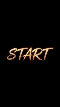 Vertical light painting of the word "START" in vibrant glowing gold cursive with dramatic light flares on a black background for business launches, motivation, and mobile marketing