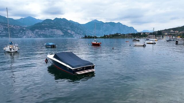 A scenic view of Lake Garda in Italy
