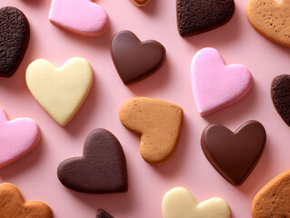 Fototapeta premium ハート型のお菓子｜Heart shape sweets