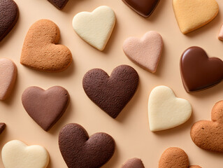 Obraz premium ハート型のお菓子｜Heart shape sweets