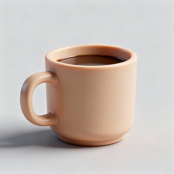 Minimalist 3D Coffee Cup Macro