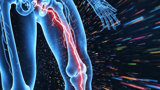 3D didactic animation of a nervous system reflex arc