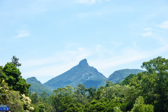 Mount Warning National Park with landmark mountain in distance