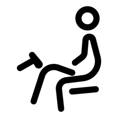 A linear style icon depicting neurological test