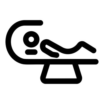 A line style icon showing mri scan