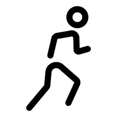 A linear icon showing power sprint action
