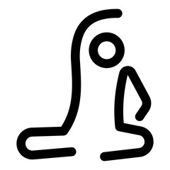 A line style icon showing side bend stretch