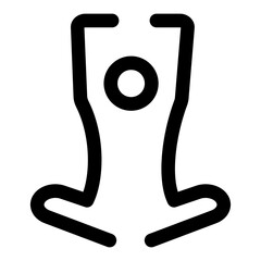 An outline style icon showing calm posture meditation