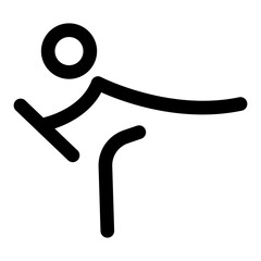A line style icon showing arm stretch posture