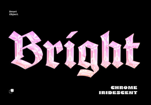 Pink Glossy Gothic Text Effect