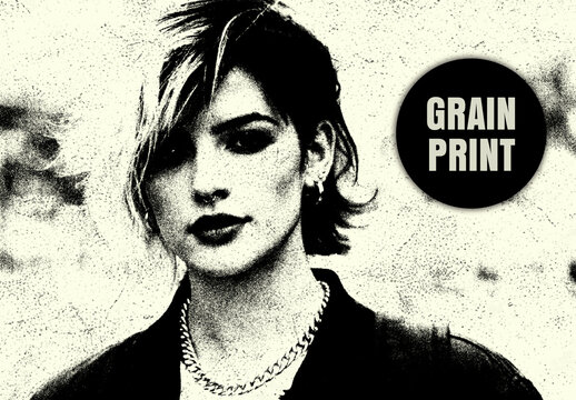 Grain Print Photo Effect