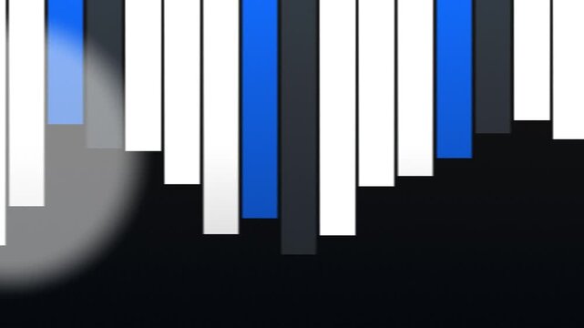 Blue White Gray Bars Abstract Background Motion Loop White Light Effect