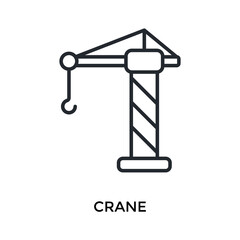 Crane Icon Outline Style. Vector Illustration For Graphic Design © San D
