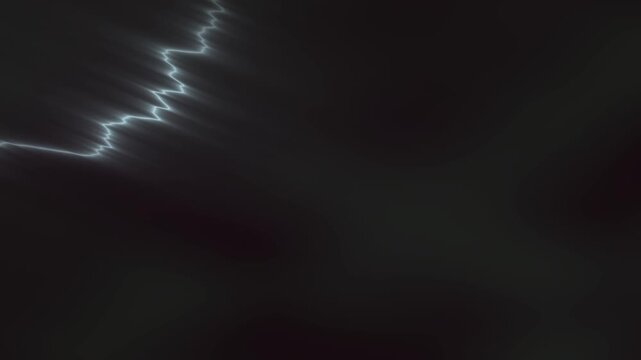 Bright Lightning Bolt Strike Dark Stormy Sky Footage