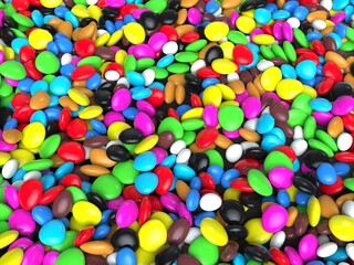 Wallpaper filled with candy looking colorful pebbles