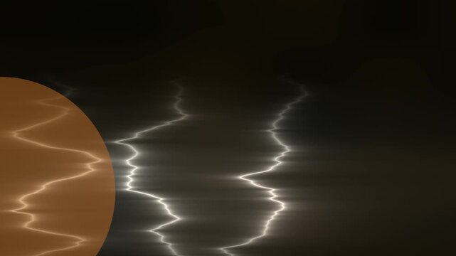 Brown Circular Shape With Dark Shadow And Light Streaks Background