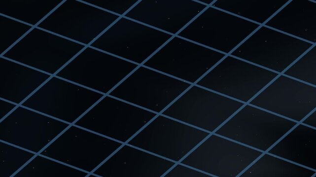 Cinematic Blue Star Burst Grid Background Motion Loop