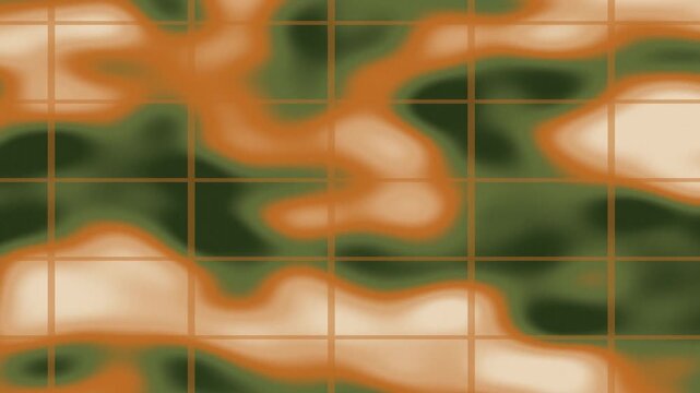 Camouflage Texture Grid Pattern Motion Background Green Orange White