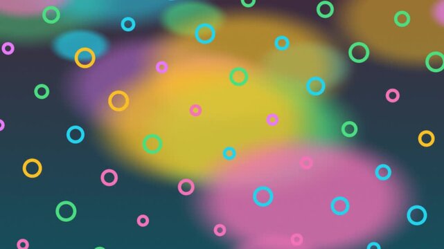 Colorful Floating Bubbles Abstract Background Gentle Bokeh Lights