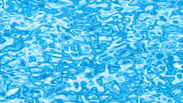 Blue Rippling Water Surface with Light Reflections Abstract Loop