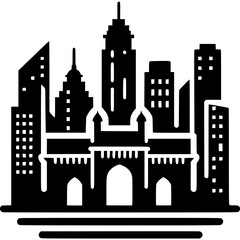 Obraz premium Mumbai Skyline Icon Vector
