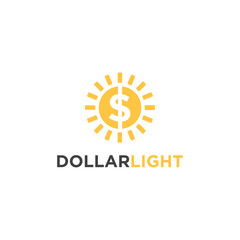 Dollar Light Logo Vector Simple
