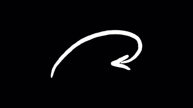 Doodle Arrow Curved Return Hook Direction Effect