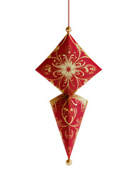 Colorful paper firecracker decoration on white background