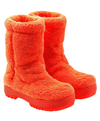 Warm Val slippers with bright color on white background