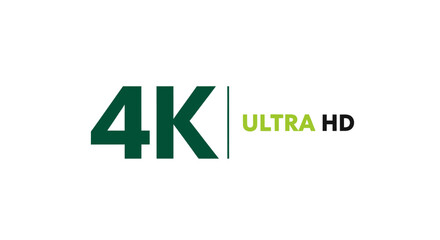 Fototapeta premium 4K Ultra HD Resolution Technology Logo Symbol.