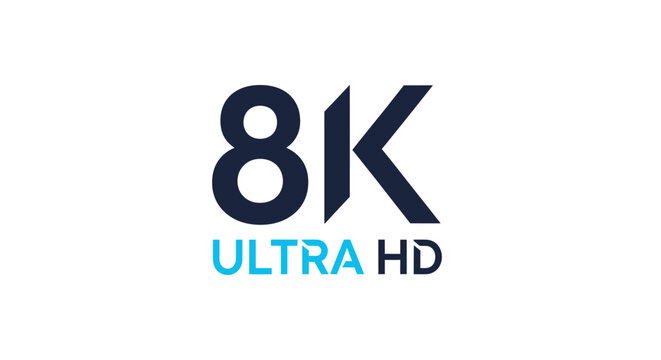 8K Ultra HD Resolution Technology Logo.