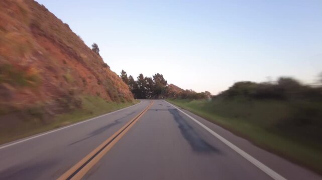 Big Sur Pacific Coast Highway Southbound 6 Cape San Martin to Ragged Point 05 Front View MultiCam Driving Plate California USA