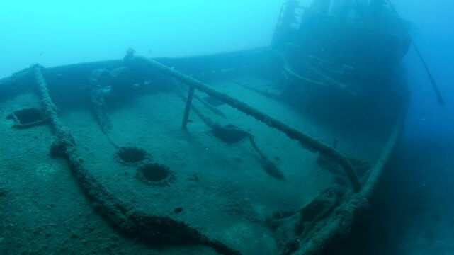 Underwater view of El Pe&ntilde;&oacute;n wreck, Tabaiba, Tenerife, Spain
