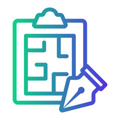 Obraz premium project Line Gradient Icon