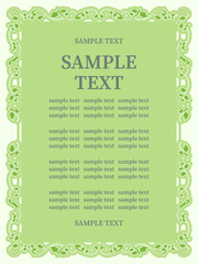 植物風のアンティークフレーム、装飾用テンプレート