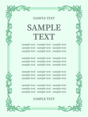 植物風のアンティークフレーム、装飾用テンプレート