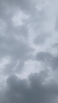 Dark cloudy skies and gray clouds