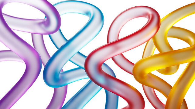 3D Holographic Flowing Ribbon Waves - Colorful Iridescent Abstract Flow Pattern with Rainbow Gradients for Modern Backgrounds, Dynamic Graphics and Creative Design - Vector Illustration
