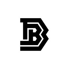 Bold geometric simple letter B logo