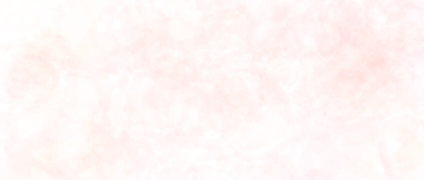 Pastel pink watercolor effect background. Light rose watercolour gradient texture. Soft blurred paint splashes or spots wallpaper for birthday, wedding, Valentines day. Vector feminine blurry backdrop