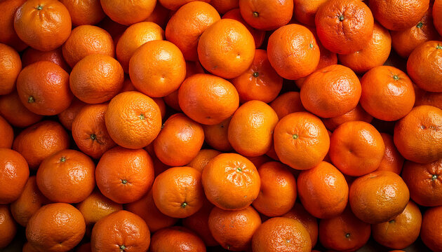 Mandarinas En Un Mercado Vistas Desde Arriba Fruta A Granel